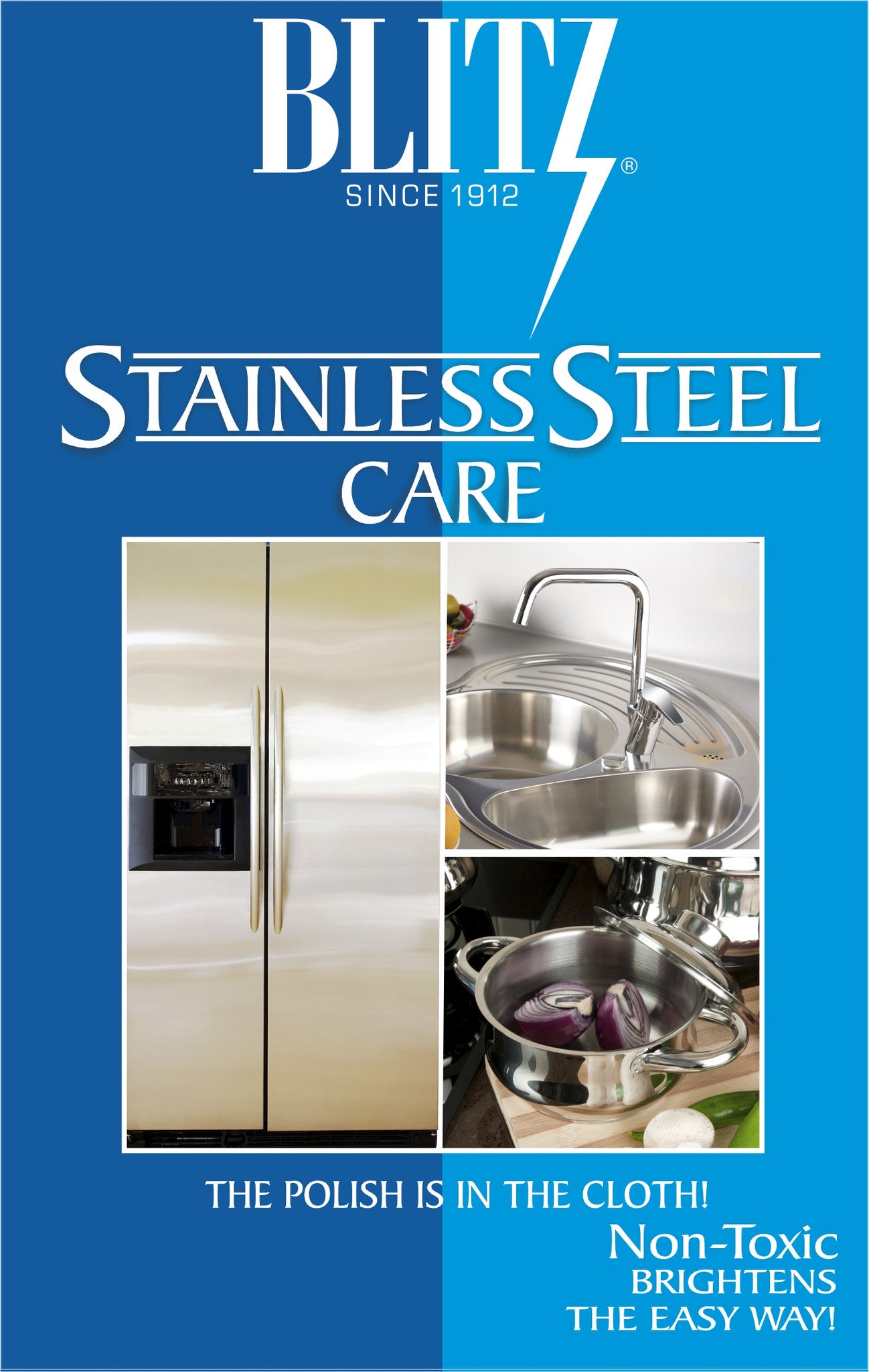 Stainless Steel Care Cloth - Restore Brilliant Shine! - Blitz Inc. – Blitz  Manufacturing Inc.